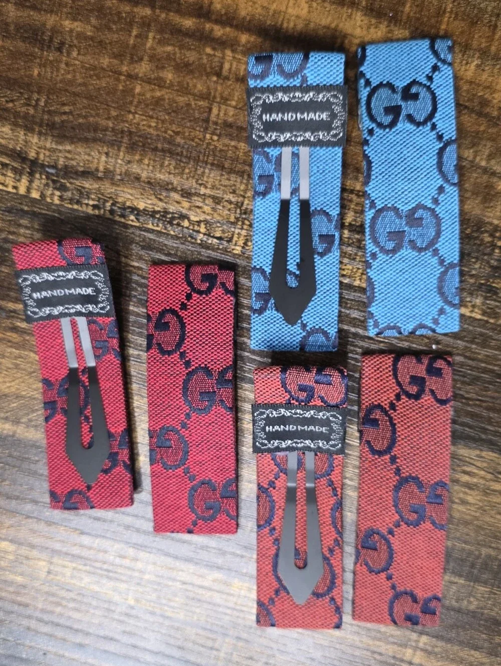 Designer-Inspired GG Pattern Card Sleeve - Red & Blue Options